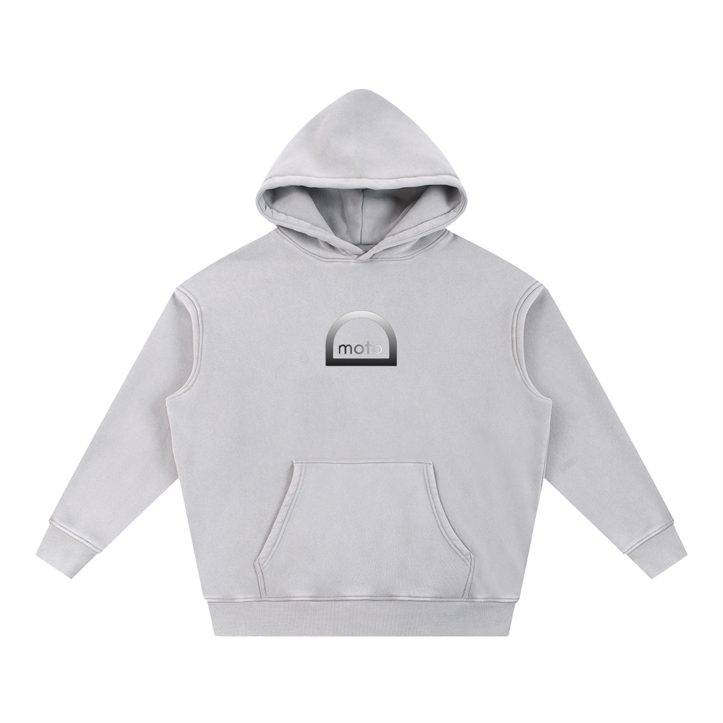 defy moto hoodie gray