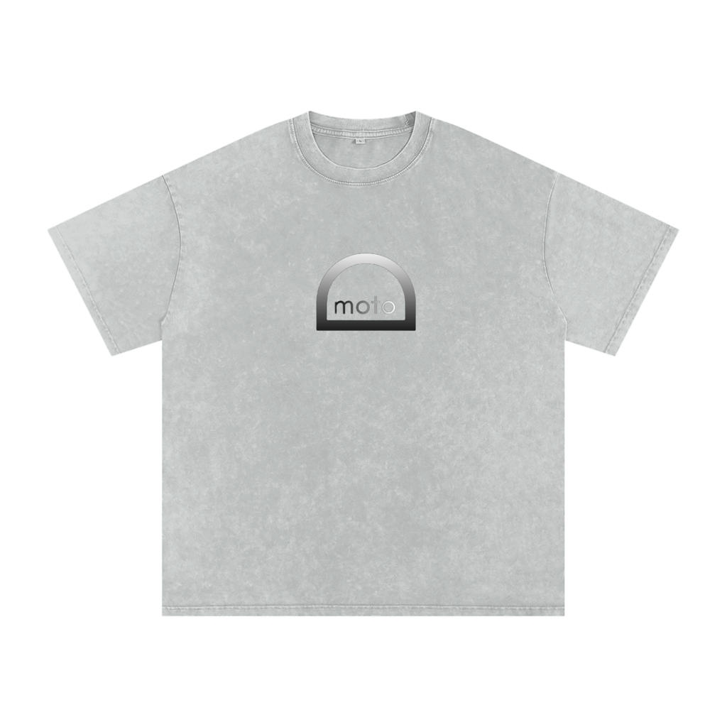 defy moto tee shirt gray
