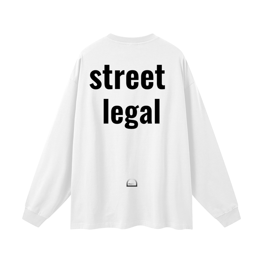 defy moto "street legal" long sleeve white
